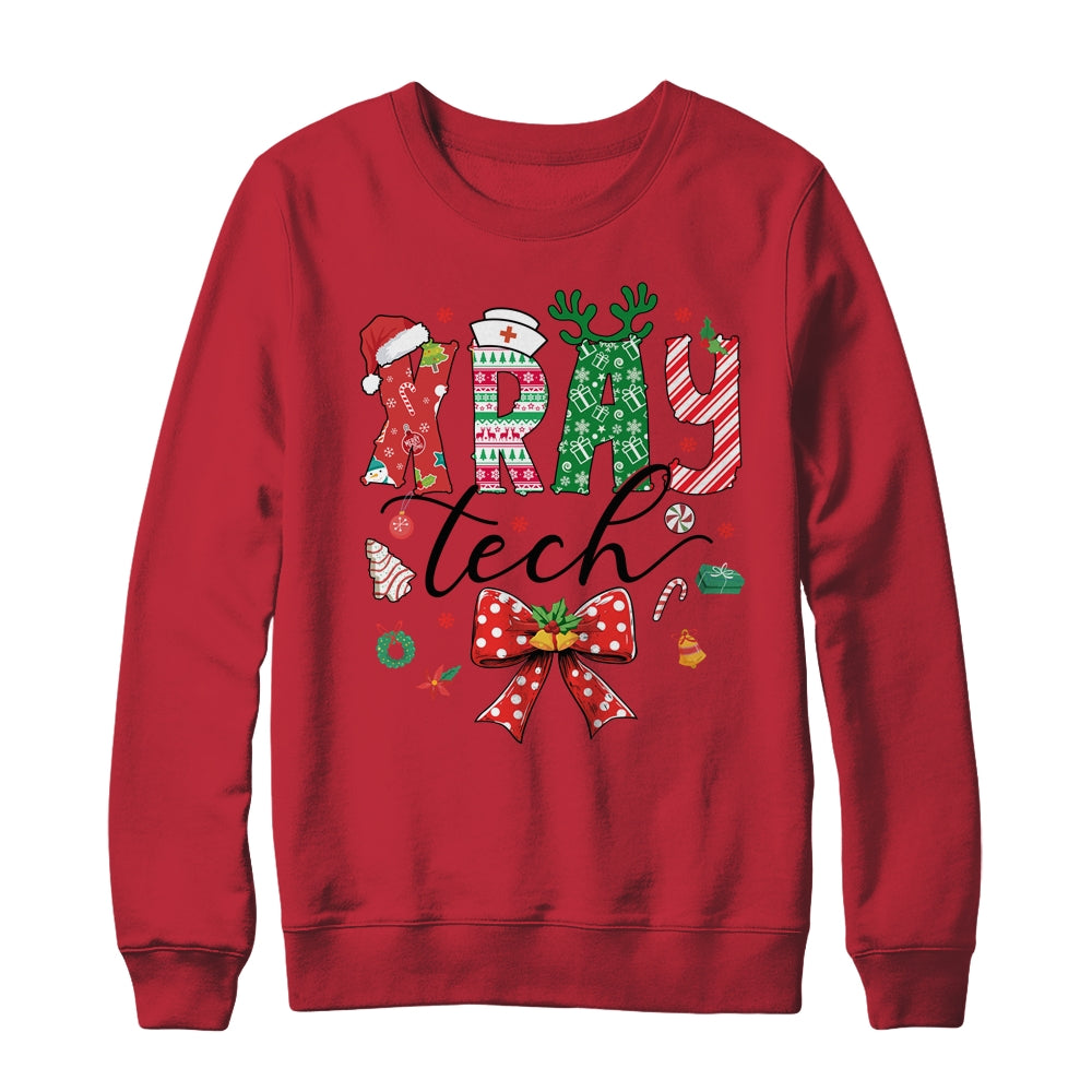 Xray Tech Christmas Coquette Bow Rad Tech Radiology Shirt & Sweatshirt | siriusteestore
