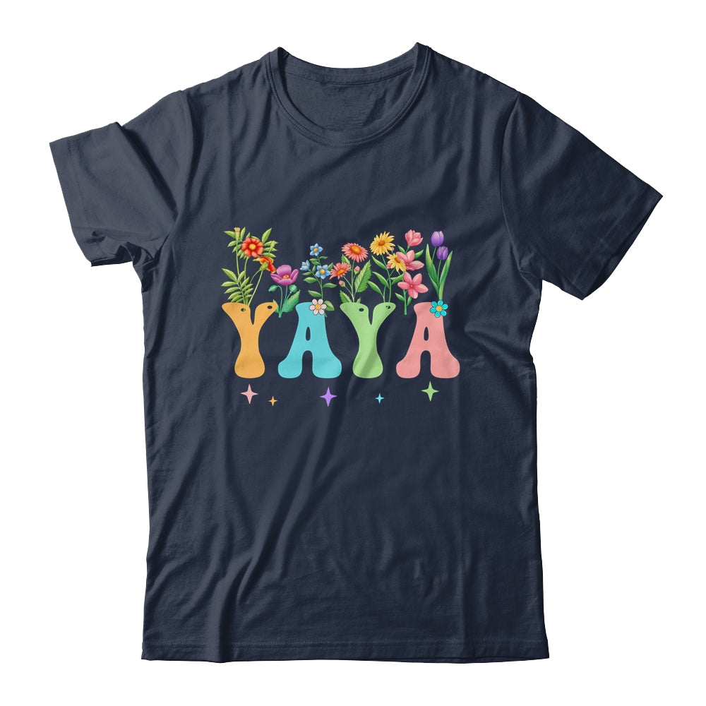 Yaya Women Wildflower Floral Design Yaya Mothers Day Shirt & Tank Top | siriusteestore