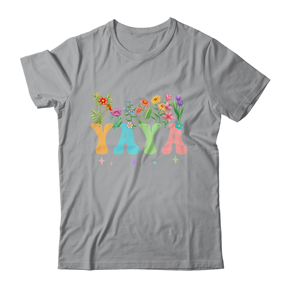 Yaya Women Wildflower Floral Design Yaya Mothers Day Shirt & Tank Top | siriusteestore