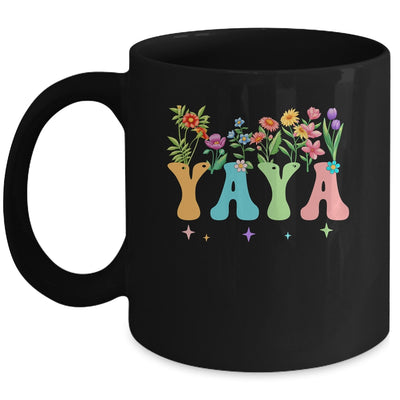Yaya Women Wildflower Floral Design Yaya Mothers Day Mug | siriusteestore