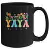 Yaya Women Wildflower Floral Design Yaya Mothers Day Mug | siriusteestore