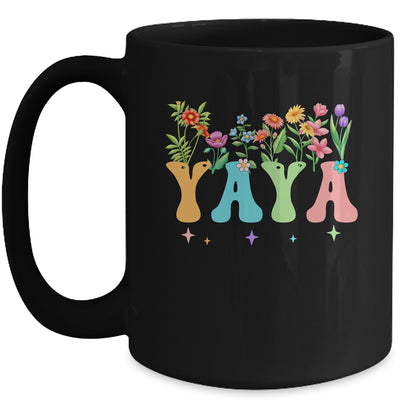 Yaya Women Wildflower Floral Design Yaya Mothers Day Mug | siriusteestore