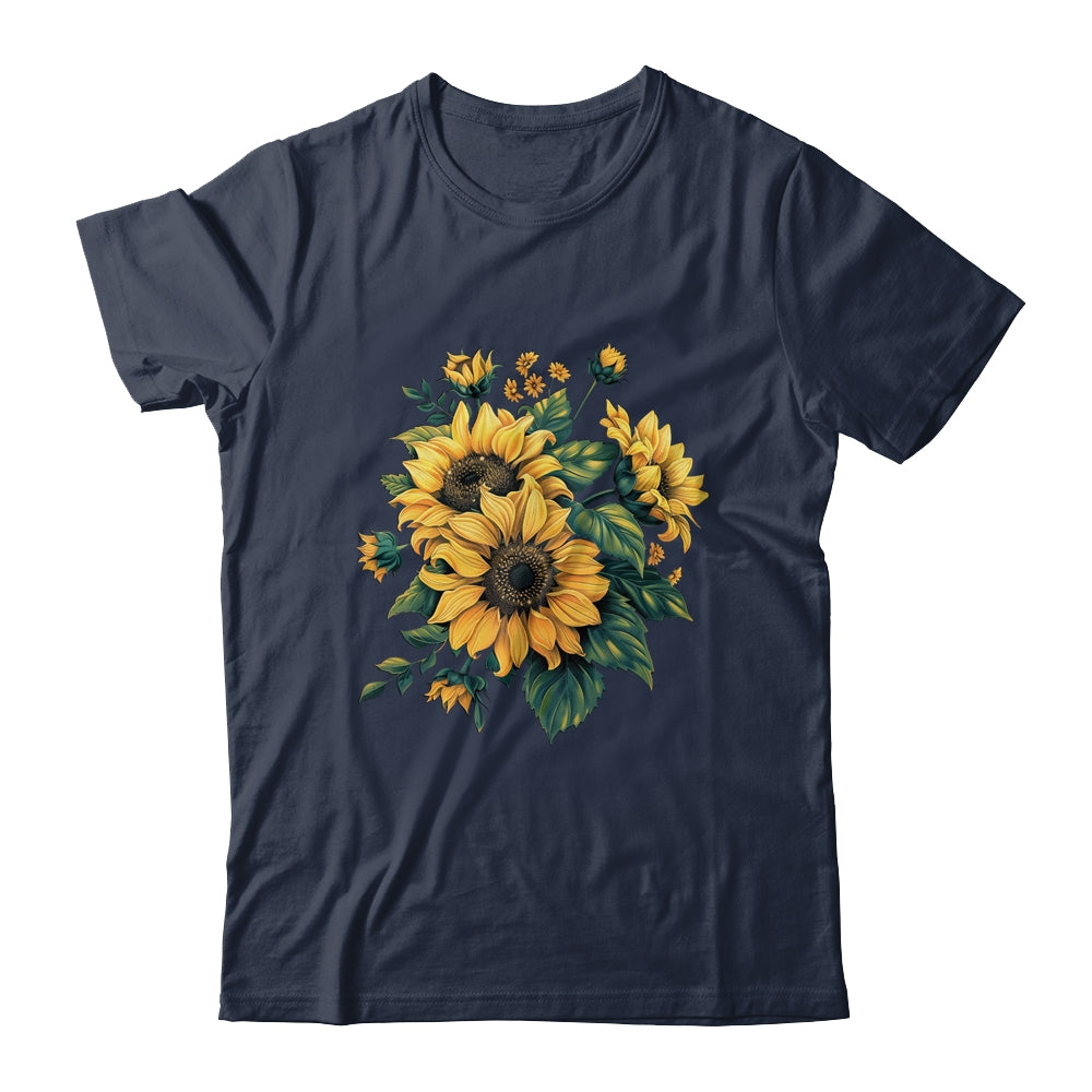 Yellow Sunflowers Cute Summer Flowers Floral Positivity Shirt & Tank Top | siriusteestore