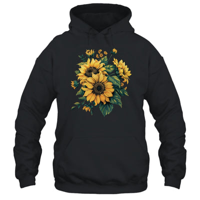Yellow Sunflowers Cute Summer Flowers Floral Positivity Shirt & Tank Top | siriusteestore