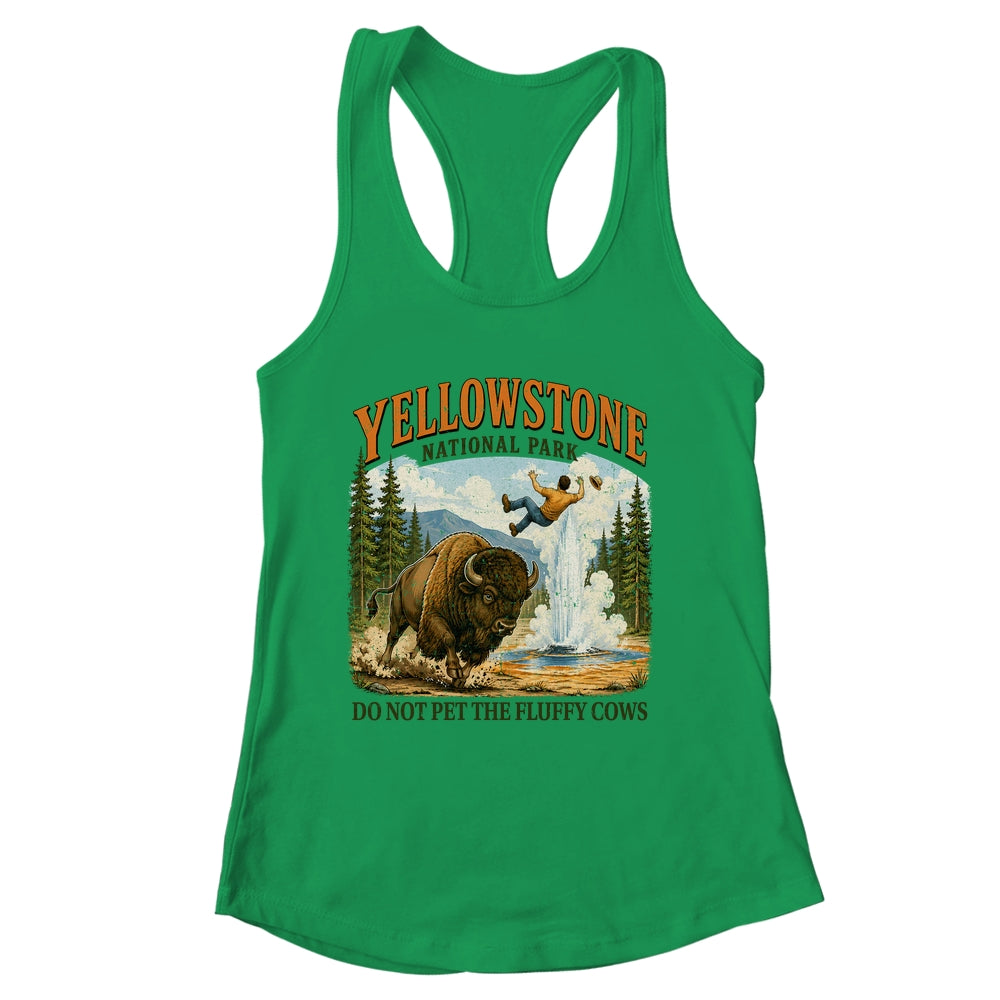 Yellowstone Do Not Pet The Fluffy Cows Vintage Bison Funny Shirt & Tank Top | siriusteestore
