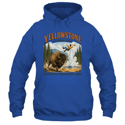 Yellowstone Do Not Pet The Fluffy Cows Vintage Bison Funny Shirt & Tank Top | siriusteestore