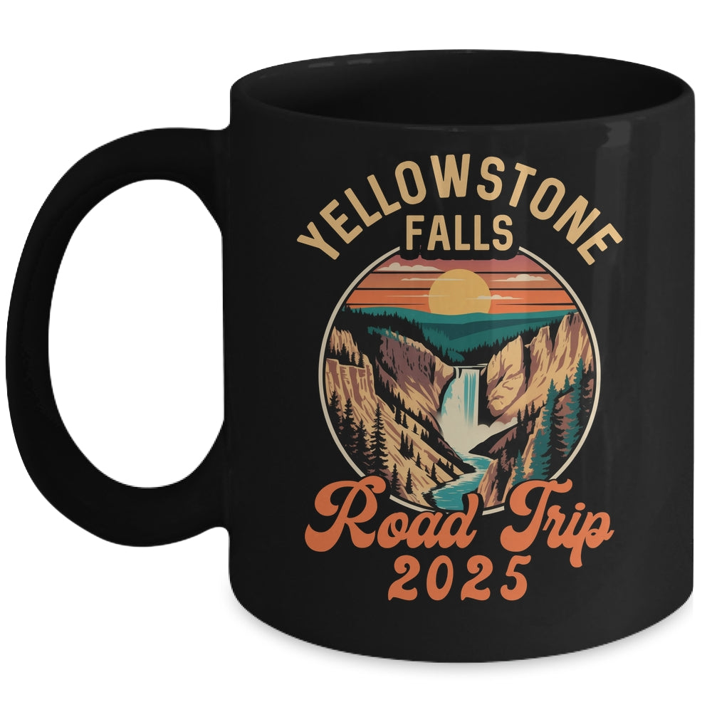 Yellowstone Falls Road Trip 2025 Summer Vacation Family Mug | siriusteestore