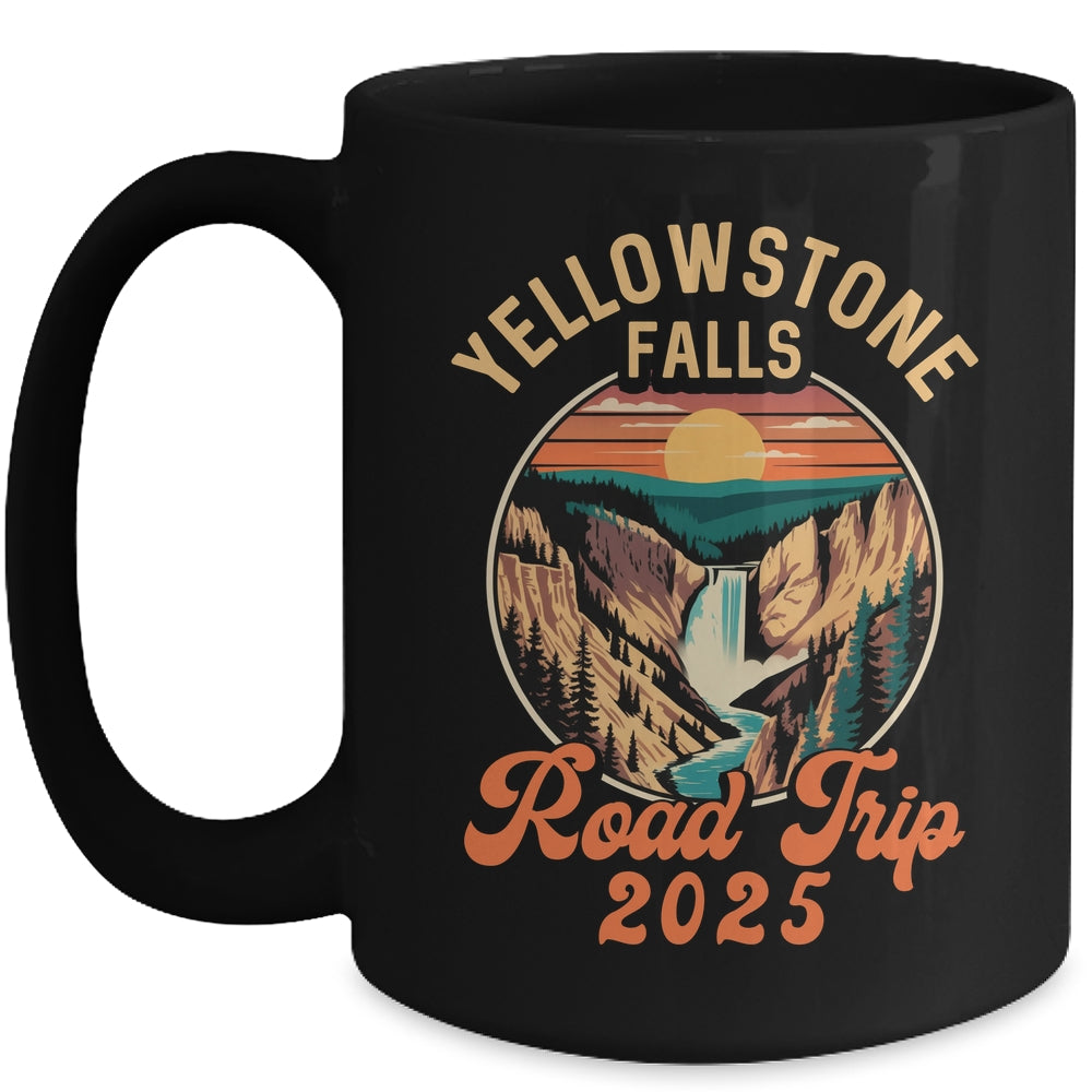 Yellowstone Falls Road Trip 2025 Summer Vacation Family Mug | siriusteestore