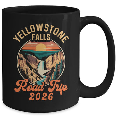 Yellowstone Falls Road Trip 2026 Summer Vacation Family Mug | siriusteestore