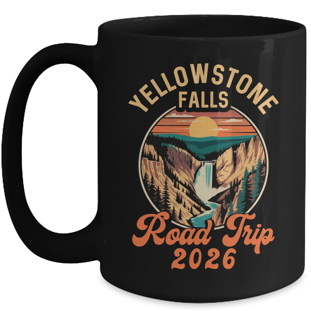 Yellowstone Falls Road Trip 2026 Summer Vacation Family Mug | siriusteestore