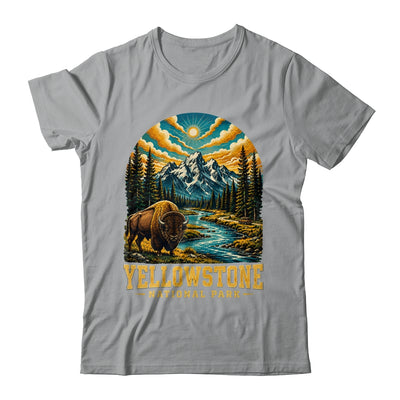 Yellowstone National Park Bison Sunset Mountain Adventure Shirt & Tank Top | siriusteestore
