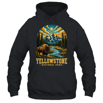 Yellowstone National Park Bison Sunset Mountain Adventure Shirt & Tank Top | siriusteestore