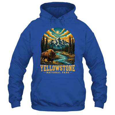 Yellowstone National Park Bison Sunset Mountain Adventure Shirt & Tank Top | siriusteestore