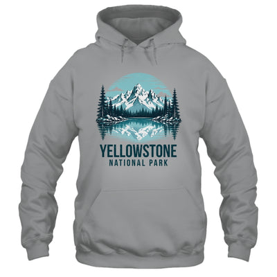 Yellowstone National Park Retro Mountain Lake Outdoor Hiking Shirt & Tank Top | siriusteestore
