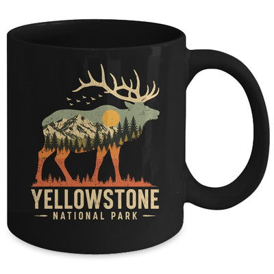 Yellowstone National Park Retro Outdoor Vintage Mountain Elk Mug | siriusteestore