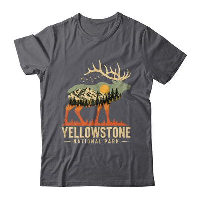 Yellowstone National Park Retro Outdoor Vintage Mountain Elk Shirt & Tank Top | siriusteestore