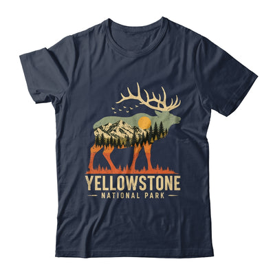 Yellowstone National Park Retro Outdoor Vintage Mountain Elk Shirt & Tank Top | siriusteestore