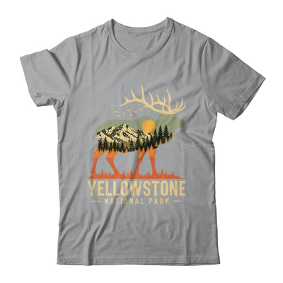 Yellowstone National Park Retro Outdoor Vintage Mountain Elk Shirt & Tank Top | siriusteestore