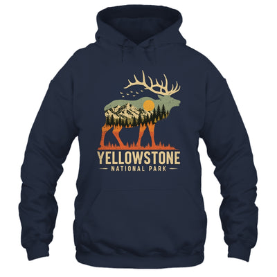 Yellowstone National Park Retro Outdoor Vintage Mountain Elk Shirt & Tank Top | siriusteestore