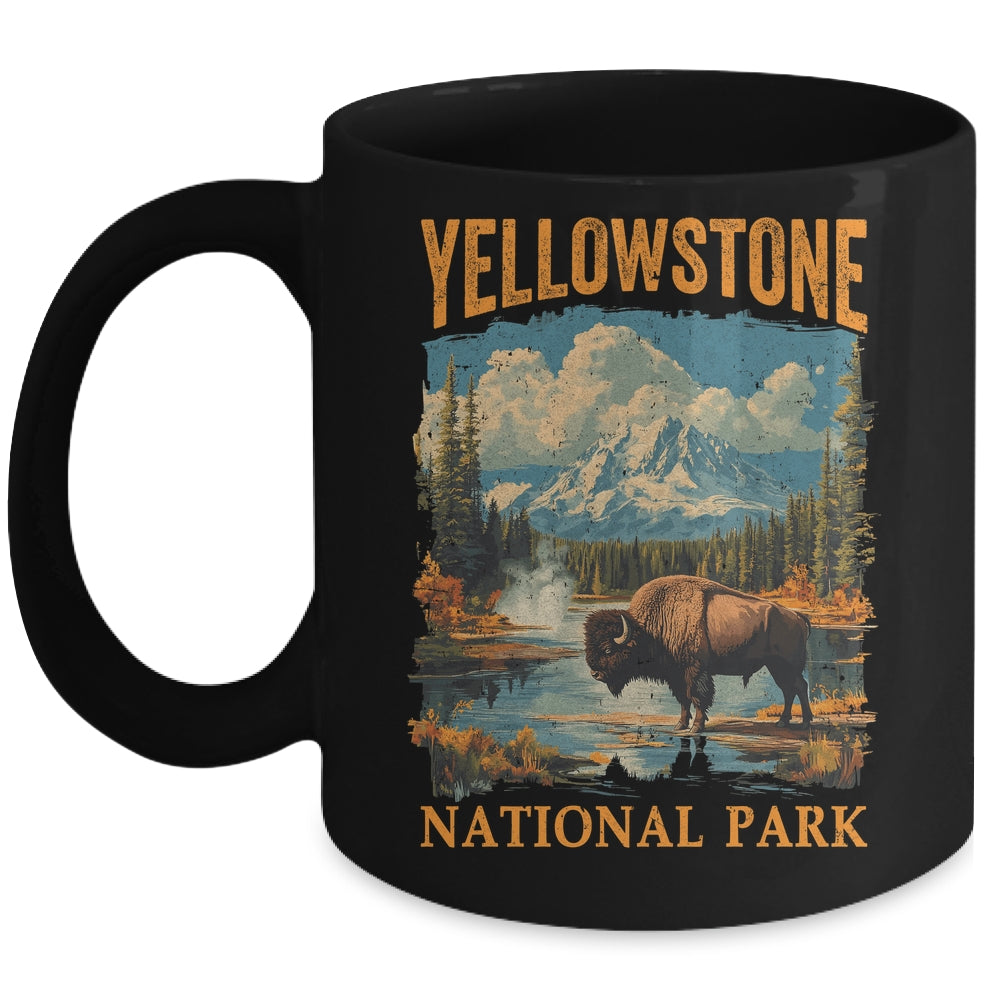 Yellowstone National Park Vintage Hiking Camping Mug | siriusteestore