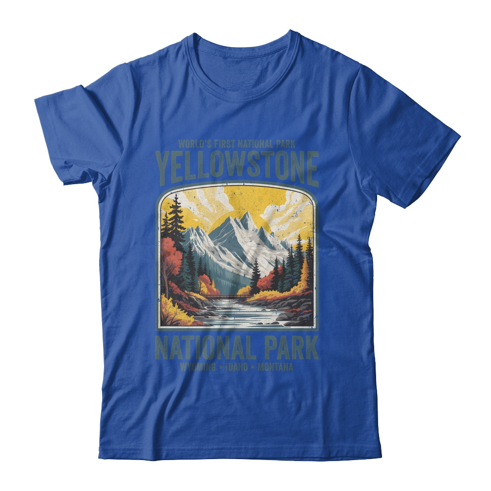 Yellowstone National Park Vintage Hiking Camping Nature Shirt & Tank Top | siriusteestore