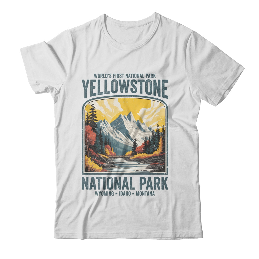 Yellowstone National Park Vintage Hiking Camping Nature Shirt & Tank Top | siriusteestore