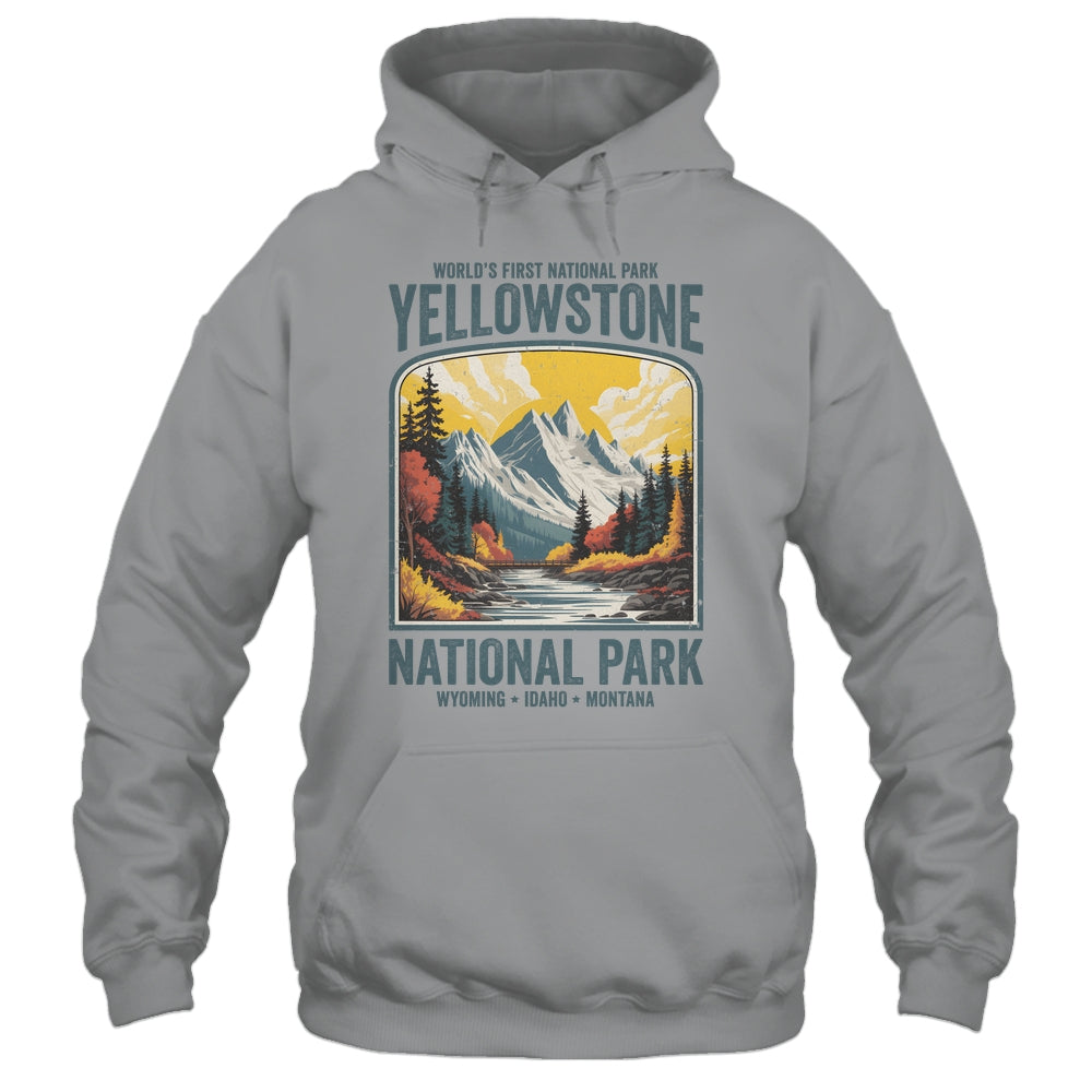 Yellowstone National Park Vintage Hiking Camping Nature Shirt & Tank Top | siriusteestore