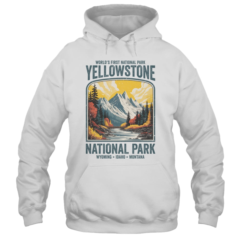 Yellowstone National Park Vintage Hiking Camping Nature Shirt & Tank Top | siriusteestore