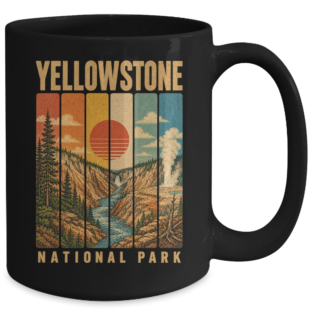Yellowstone National Park Wyoming Usa Outdoor Vintage Hiking Mug | siriusteestore