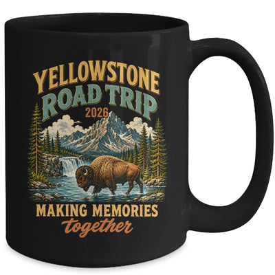 Yellowstone Road Trip 2026 Bison Waterfall Family Memories Mug | siriusteestore