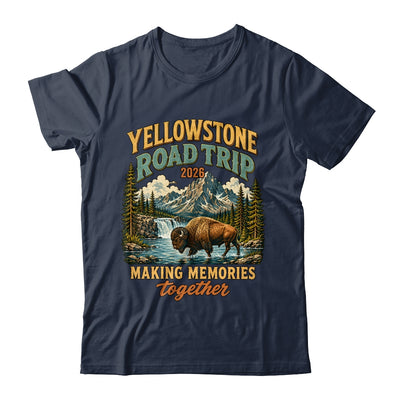 Yellowstone Road Trip 2026 Bison Waterfall Family Memories Shirt & Tank Top | siriusteestore
