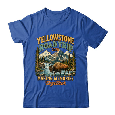 Yellowstone Road Trip 2026 Bison Waterfall Family Memories Shirt & Tank Top | siriusteestore