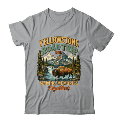 Yellowstone Road Trip 2026 Bison Waterfall Family Memories Shirt & Tank Top | siriusteestore