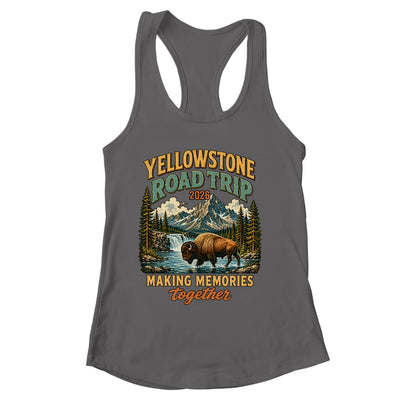 Yellowstone Road Trip 2026 Bison Waterfall Family Memories Shirt & Tank Top | siriusteestore