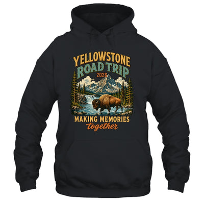 Yellowstone Road Trip 2026 Bison Waterfall Family Memories Shirt & Tank Top | siriusteestore