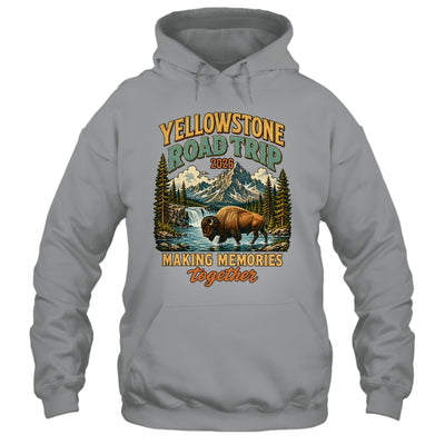 Yellowstone Road Trip 2026 Bison Waterfall Family Memories Shirt & Tank Top | siriusteestore