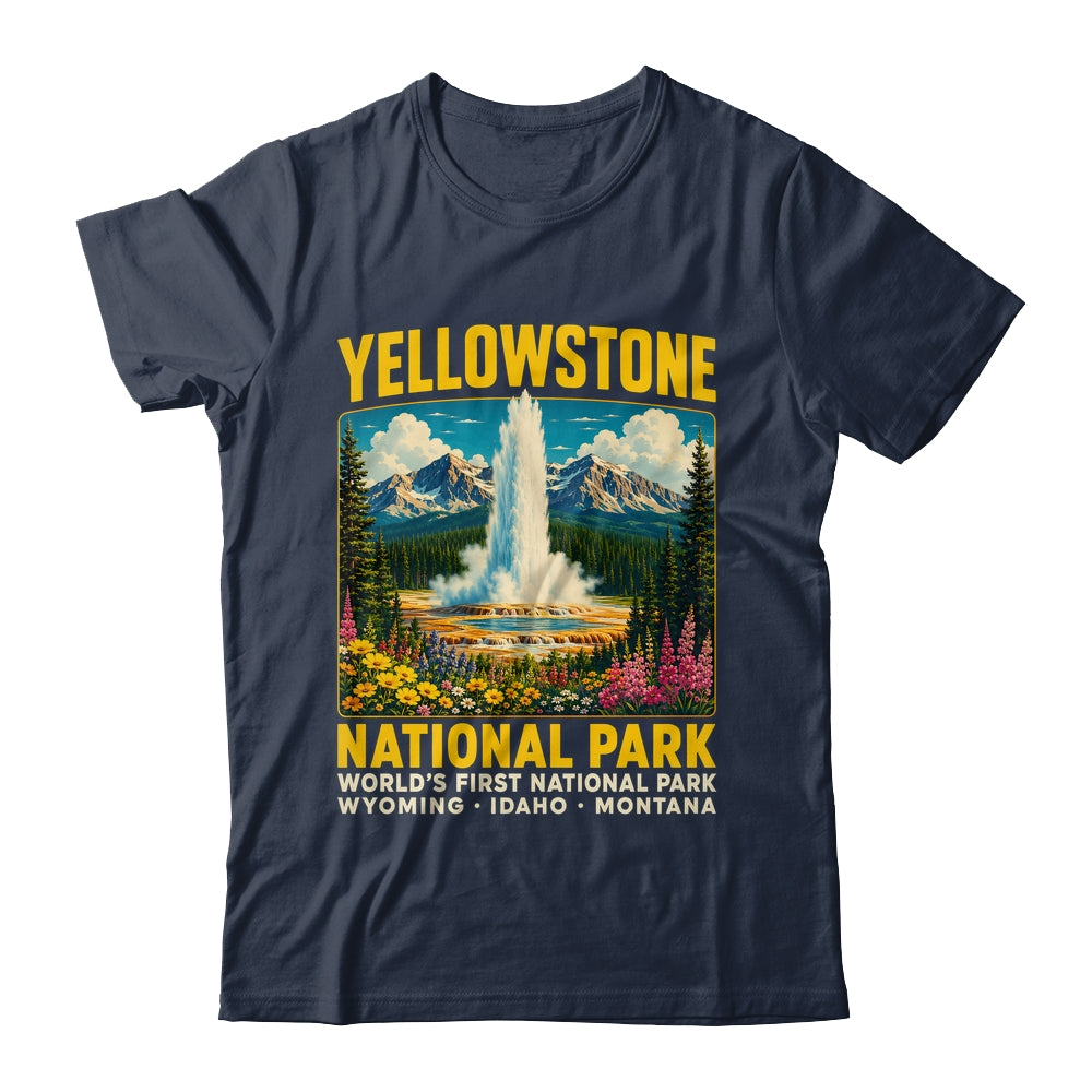 Yellowstone Road Trip 2026 National Park Retro Travel Art Shirt & Tank Top | siriusteestore