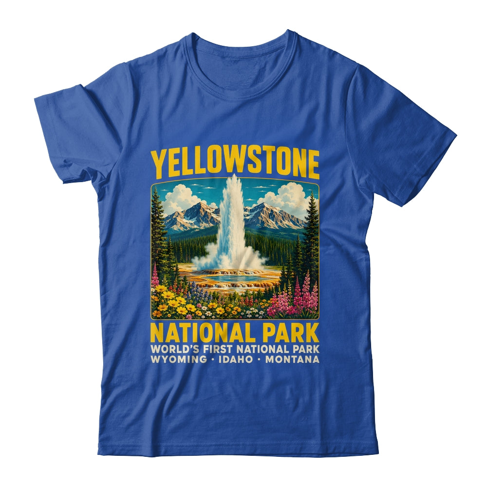 Yellowstone Road Trip 2026 National Park Retro Travel Art Shirt & Tank Top | siriusteestore