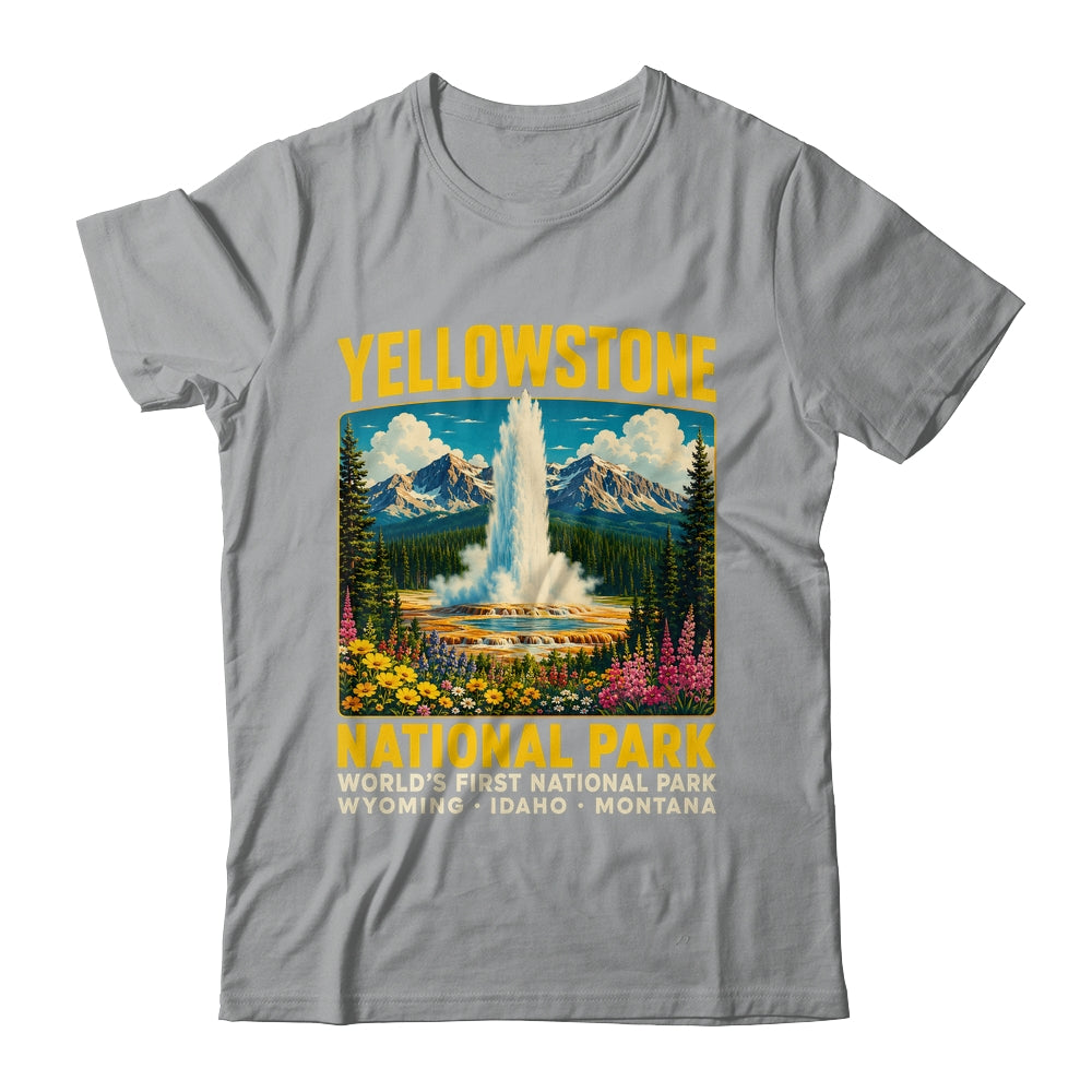 Yellowstone Road Trip 2026 National Park Retro Travel Art Shirt & Tank Top | siriusteestore