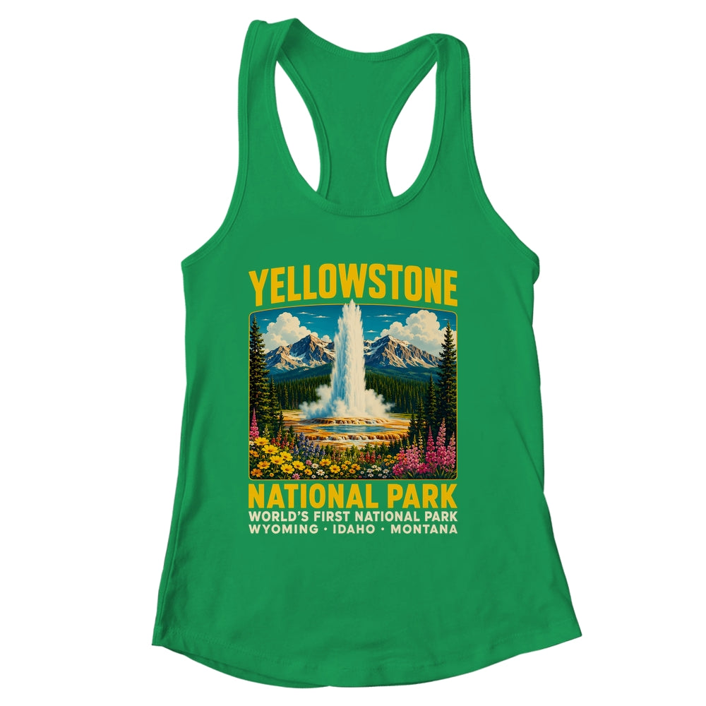 Yellowstone Road Trip 2026 National Park Retro Travel Art Shirt & Tank Top | siriusteestore