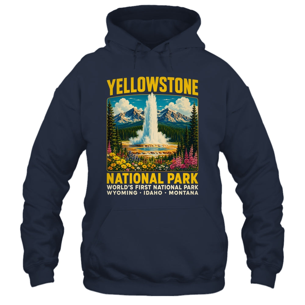 Yellowstone Road Trip 2026 National Park Retro Travel Art Shirt & Tank Top | siriusteestore