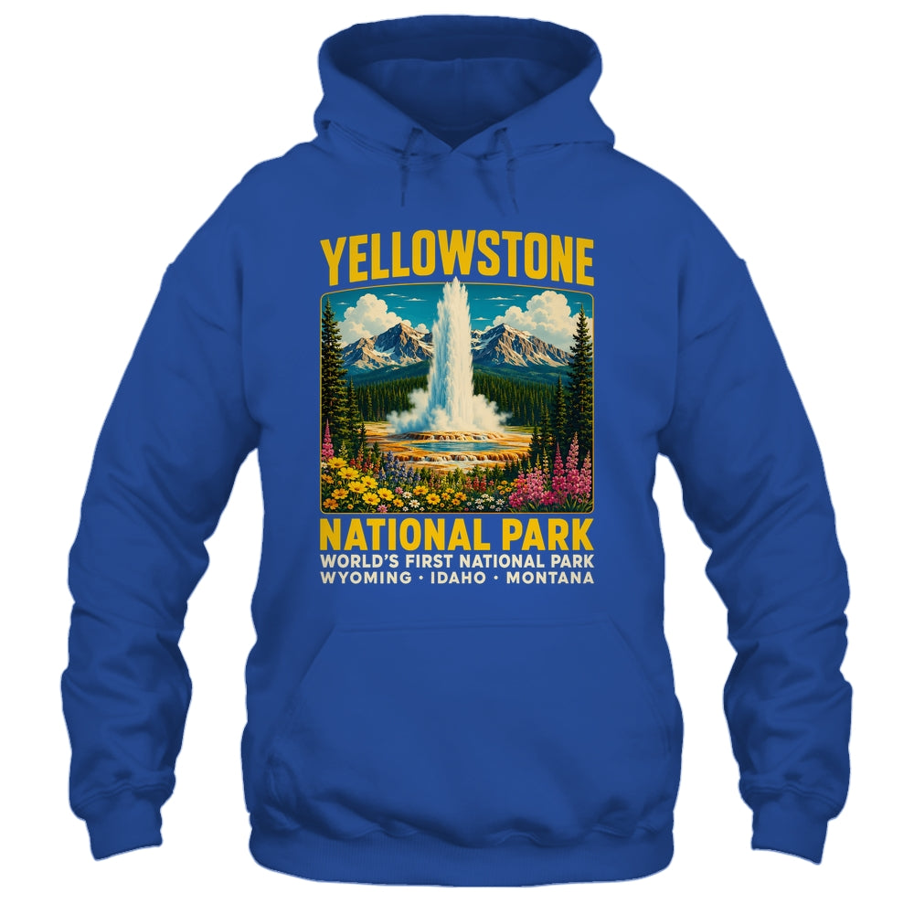Yellowstone Road Trip 2026 National Park Retro Travel Art Shirt & Tank Top | siriusteestore