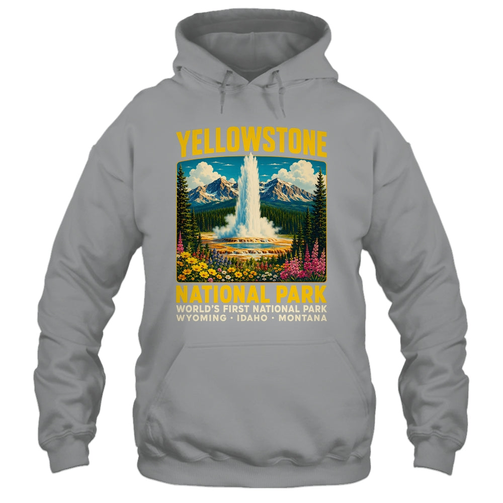 Yellowstone Road Trip 2026 National Park Retro Travel Art Shirt & Tank Top | siriusteestore