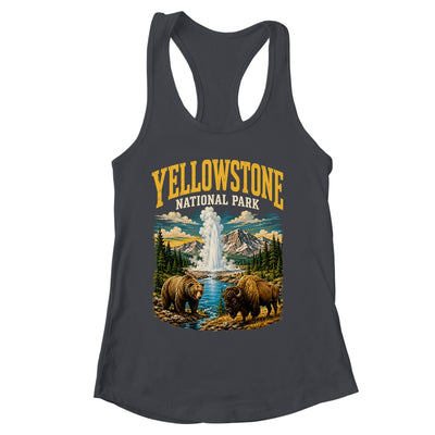 Yellowstone Us National Park Bear Wolf Bison Geyser Vintage Shirt & Tank Top | siriusteestore