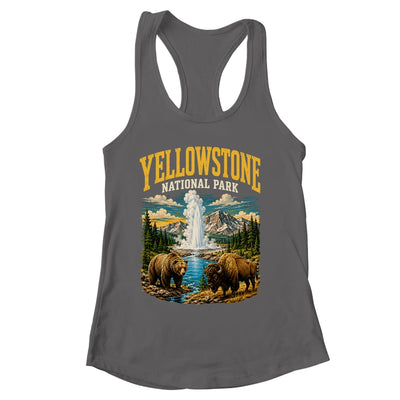 Yellowstone Us National Park Bear Wolf Bison Geyser Vintage Shirt & Tank Top | siriusteestore
