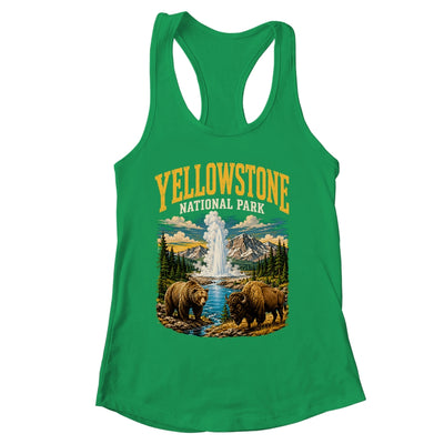 Yellowstone Us National Park Bear Wolf Bison Geyser Vintage Shirt & Tank Top | siriusteestore