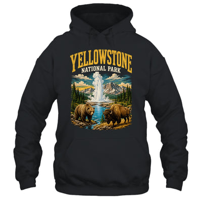 Yellowstone Us National Park Bear Wolf Bison Geyser Vintage Shirt & Tank Top | siriusteestore