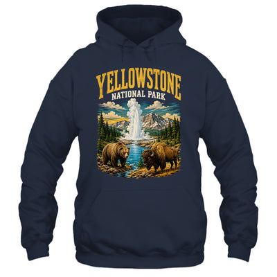 Yellowstone Us National Park Bear Wolf Bison Geyser Vintage Shirt & Tank Top | siriusteestore