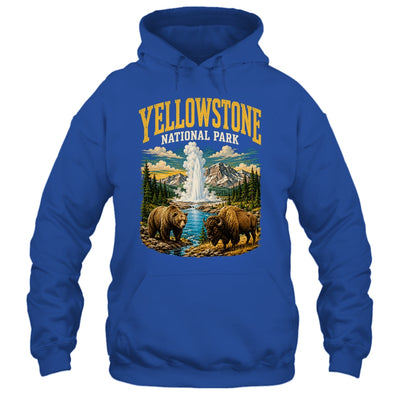 Yellowstone Us National Park Bear Wolf Bison Geyser Vintage Shirt & Tank Top | siriusteestore
