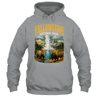 Yellowstone Us National Park Bear Wolf Bison Geyser Vintage Shirt & Tank Top | siriusteestore